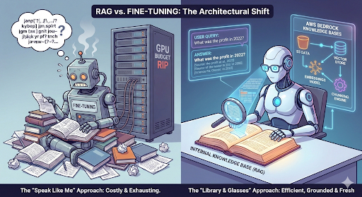 Esqueça o Fine-Tuning: Por que o RAG é o "Cérebro Real" da sua IA no AWS Bedrock